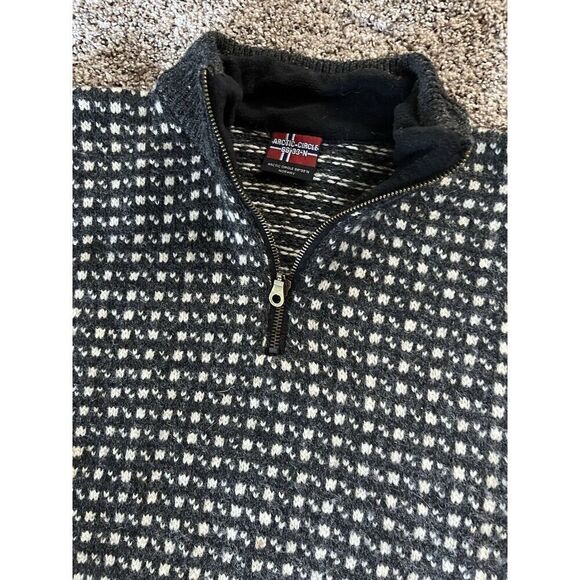 Arctic Circle 66’33’ N From Norway zip neck unisex Sz XXL 100% Wool Gray Ivory - Picture 9 of 13